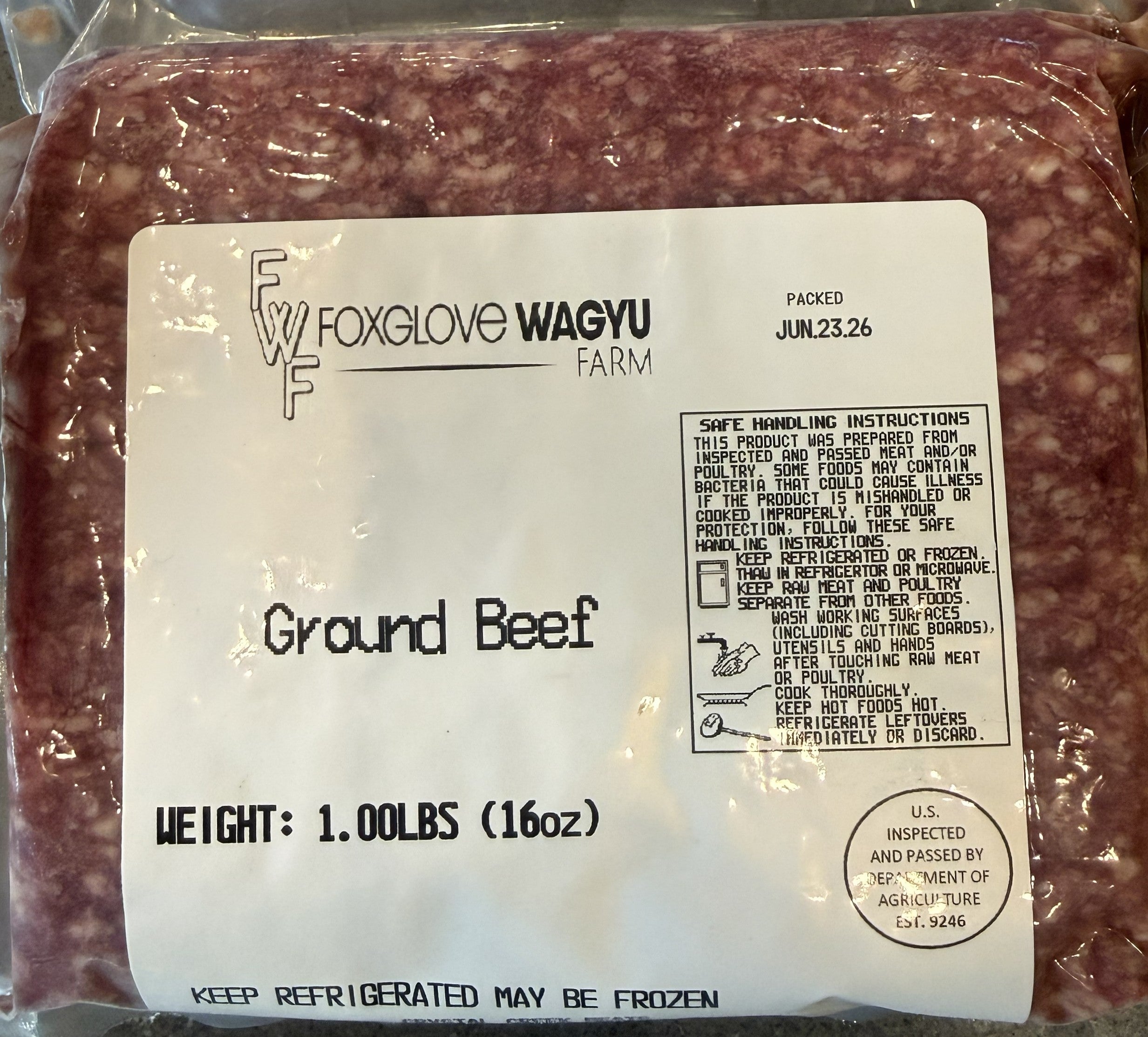 AMERICAN WAGYU BURGER 1 LB PACKAGE  """Labor Day Sale"""